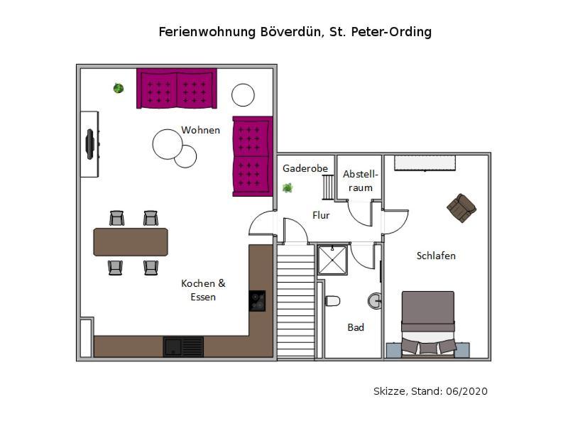 Ferienwohnung Boeverduen ザンクト・ペーター・オルディング エクステリア 写真